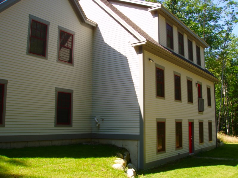 It is not easy to get a real good view of the front of this home
